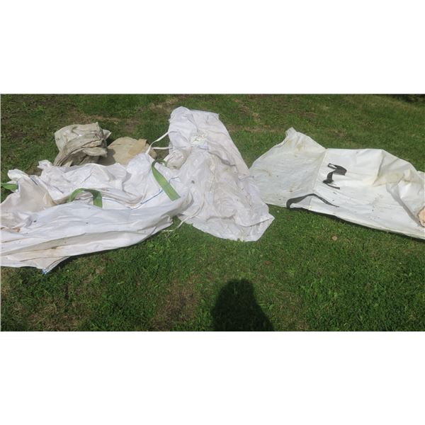 5 large feed storage canvas bags