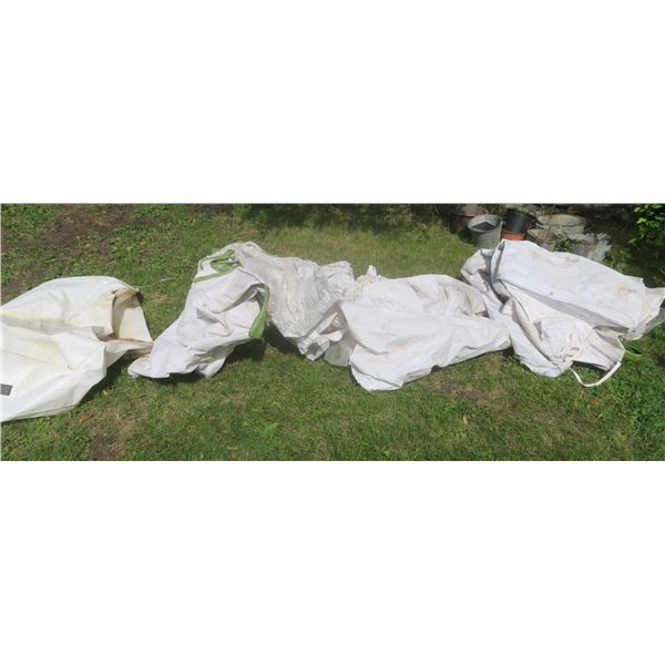 4 large feed storage canvas bags