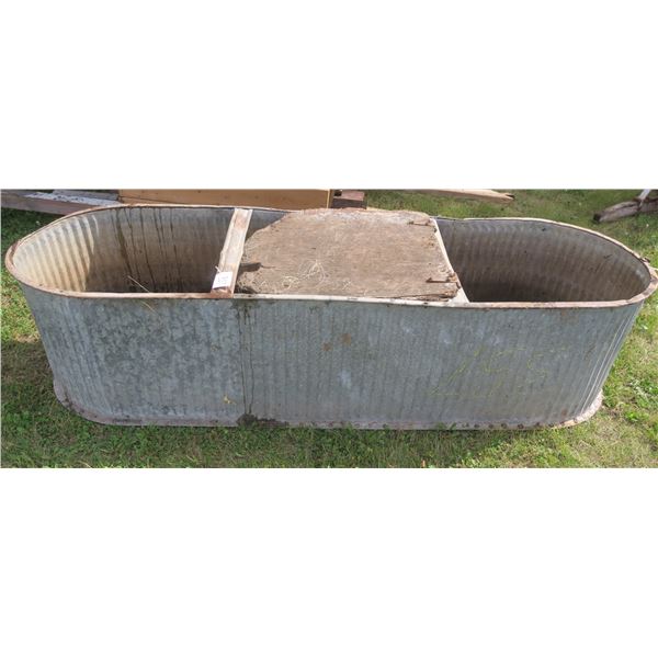 8ft x 2.5ft x 2ft water tub - galvanized