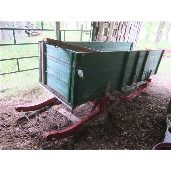 2 horse Hay box Sleigh 12.5ft x 3.25ft x 4ft - with 11ft tongue