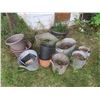Image 1 : Lot of assorted garden buckets - some galvanized