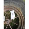 Image 2 : Metal wheel rim with spokes with rubber tires