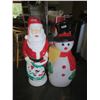 Image 1 : lighted Santa Clause & Snowman (42” tall)