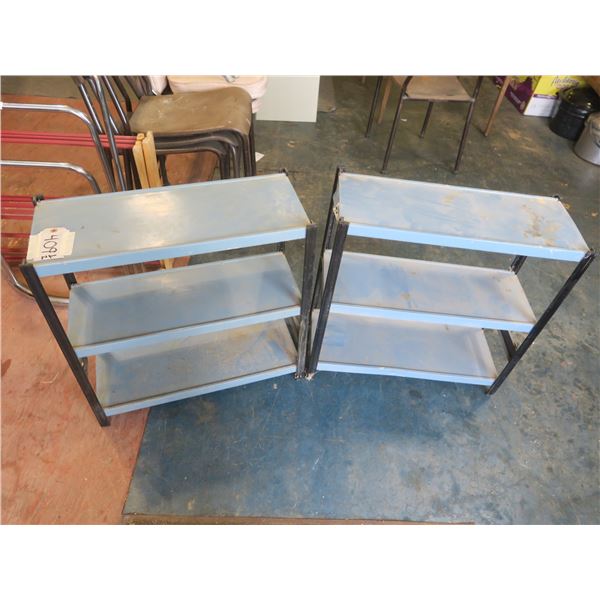 2 Small Metal Shelves - 24"x10"x24"