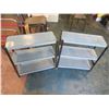 Image 1 : 2 Small Metal Shelves - 24"x10"x24"