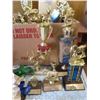 Image 4 : Large lot of Assorted Trophies - Mostly Horse Pull Trophies