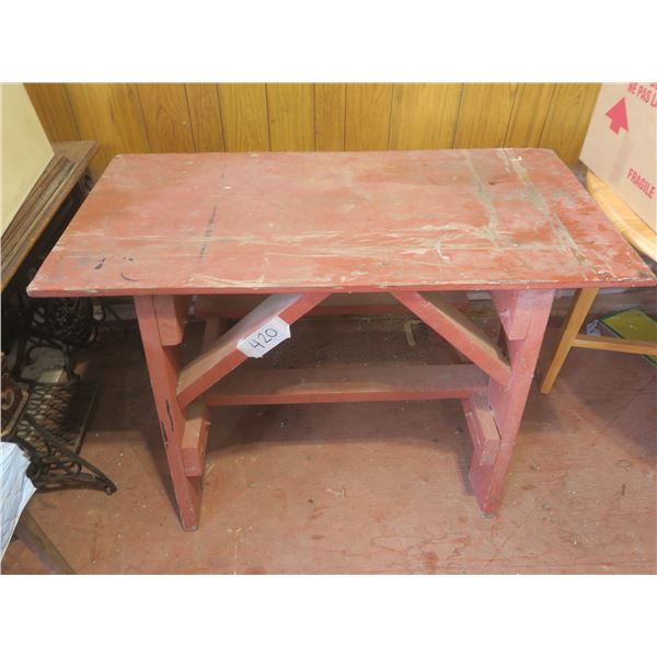 Wooden Work Table - 48"x24"x29"