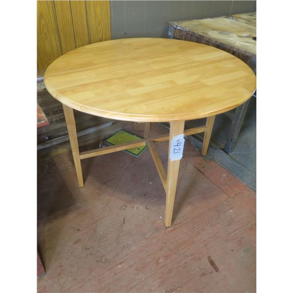 Wooden Fold Down Dining Table - 42"x42"x30" - Folds to 8" Wide