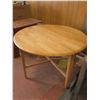 Image 2 : Wooden Fold Down Dining Table - 42"x42"x30" - Folds to 8" Wide