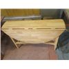 Image 6 : Wooden Fold Down Dining Table - 42"x42"x30" - Folds to 8" Wide