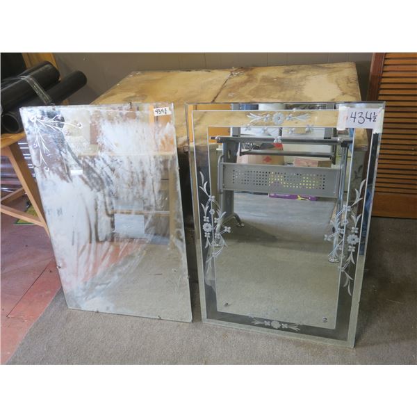 2 Large Mirrors - Both: 24"x36"