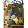 Image 4 : Large Lot of Assorted Hardware, Curtain Rods, Jars, Lights, etc.