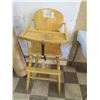 Image 1 : Vintage Wooden High Chair - 38" tall