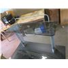 Image 4 : Glass Top Desk - 35"x24"x29.5"H (48"H with Shelf)