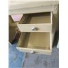 Image 6 : Metal Desk and Filing Cabinet - Desk: 30"x17"x 27", cabinet: 14"x18"x24.5"