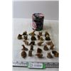 Image 1 : (23) Red Rose Tea Figurines + Tin