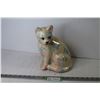 Image 1 : Vintage Glazed Paper Mache & Ceramic Cat