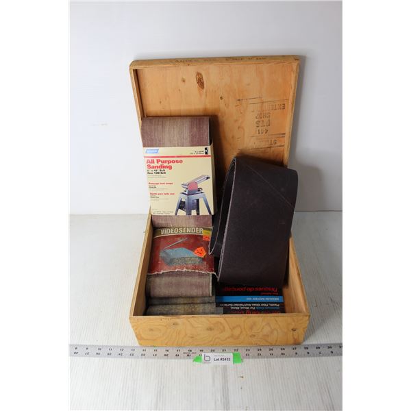 Wooden Box with Sanding Accessories