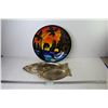 Image 1 : Large Bowl Wall Hanging - (2) Metal Fish Trays