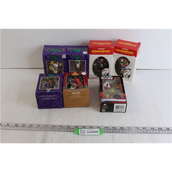 (7) Ornaments in Boxes - Star Wars, Mistletoe Magic, Ornamentation