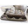 Image 2 : Assorted Kitchenware - (2) Pots, Muffin Trays, Misc. (Most are Greasy/Sticky)