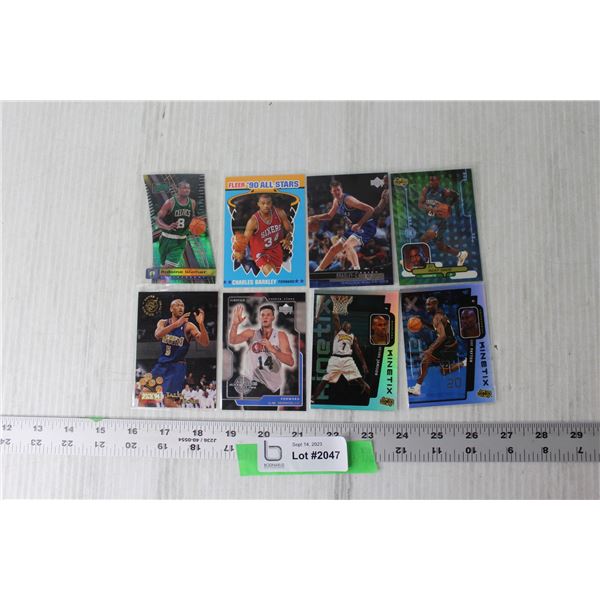 (8) Assorted NBA Cards -- Charles Barkley, Bradley, Gary Payton