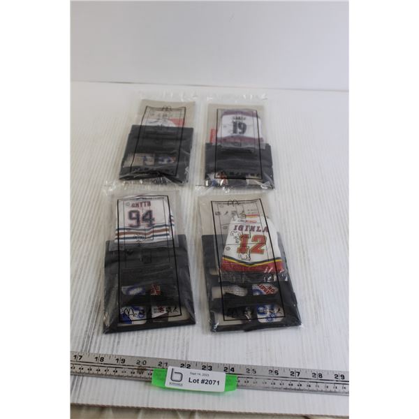 (4) 2003 McDonald's Mini Hockey Jerseys - Sakic, Sundin, Ryan Smith, Iginla