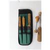 Image 4 : (9) Wood Carving Tools + Case