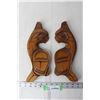 Image 1 : (2) Indigenous Carved Wood Wall Decorations