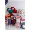 Image 3 : (10+) Yarn Balls, Rubbermaid Tote