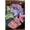 Image 4 : (10) Granny Squares, (15+) Clothing Material Packages