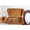 Image 3 : Poker Chips with Holder, Wooden Box, Wooden Mirror