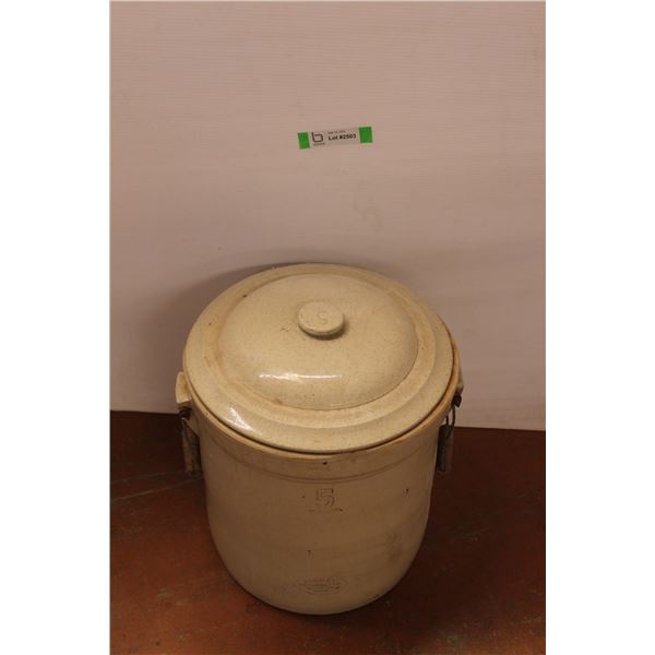*Medelta Stoneware Crock with Lid - 5 Gallons