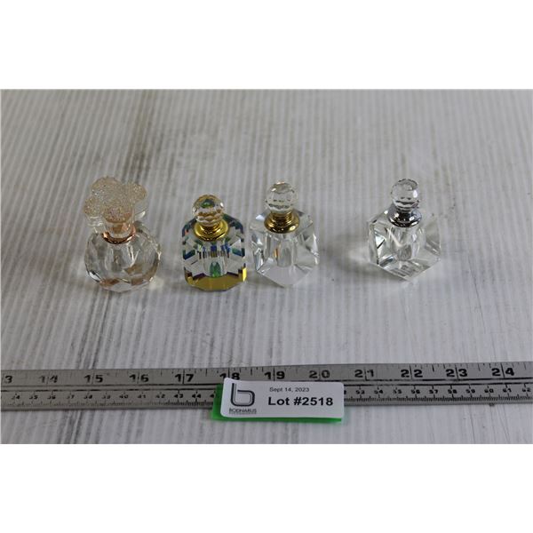 (4) Glass Perfume Bottles