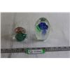 Image 1 : (2) Ocean-Themed Glass Paperweights