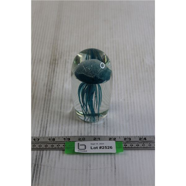 Jellyfish Glass Paperweight