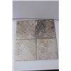 Image 4 : (20) Tiles- 6"x6" 8mm Thick in Beige and Marble (Porcelain)