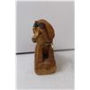 Image 5 : Wood Carved Dog and Clock (Broken)
