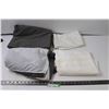 Image 1 : King Size Flat Sheet, (2) Pillowcases, King Size Duvet Cover and Bed Ruffle (Smells like Smoke)