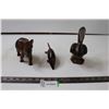 Image 1 : (3) Wooden Figurines
