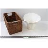 Image 1 : (2) Lamp Shades and Basket