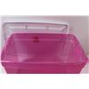 Image 3 : *Pink Plastic Bin w/ Lid
