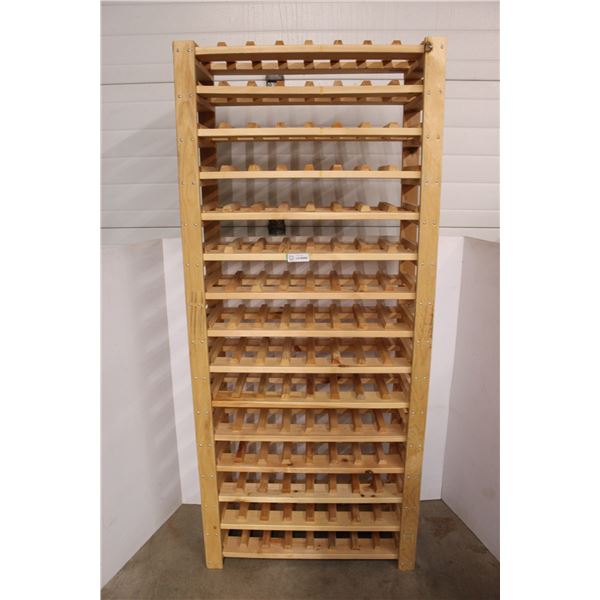 *Wooden Wine Rack- 14"x31"x96"