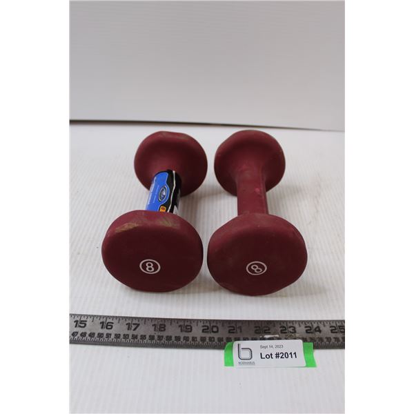 8lb Cast Iron Hand Dumbbells