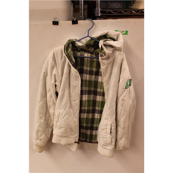 *Saskatchewan Roughriders Reversible White Jacket- Large