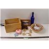 Image 1 : Bowl, Marbles, Picture Frame (8"x6"), Liquor Bottle and Other Items