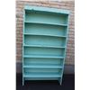 Image 1 : **Light Green Wooden Bookshelf - 10" x 42" x 78" High - Some Damage