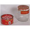 Image 2 : Lot of 2 Prince Albert Tabcco Containers, one glass, one tin
