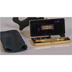 Lot Gold Plated Gillett Razor 1930's