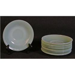 Lot 10 Fireking Jadite sussers a few have chips one odd